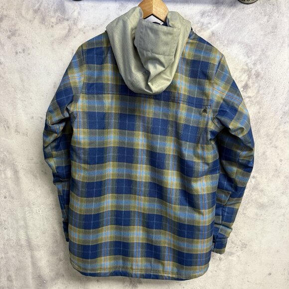 Burton Snowboard Jacket Youth XL (18) 21x28.5 Blue/Green Plaid Dry Ride - Picture 2 of 12